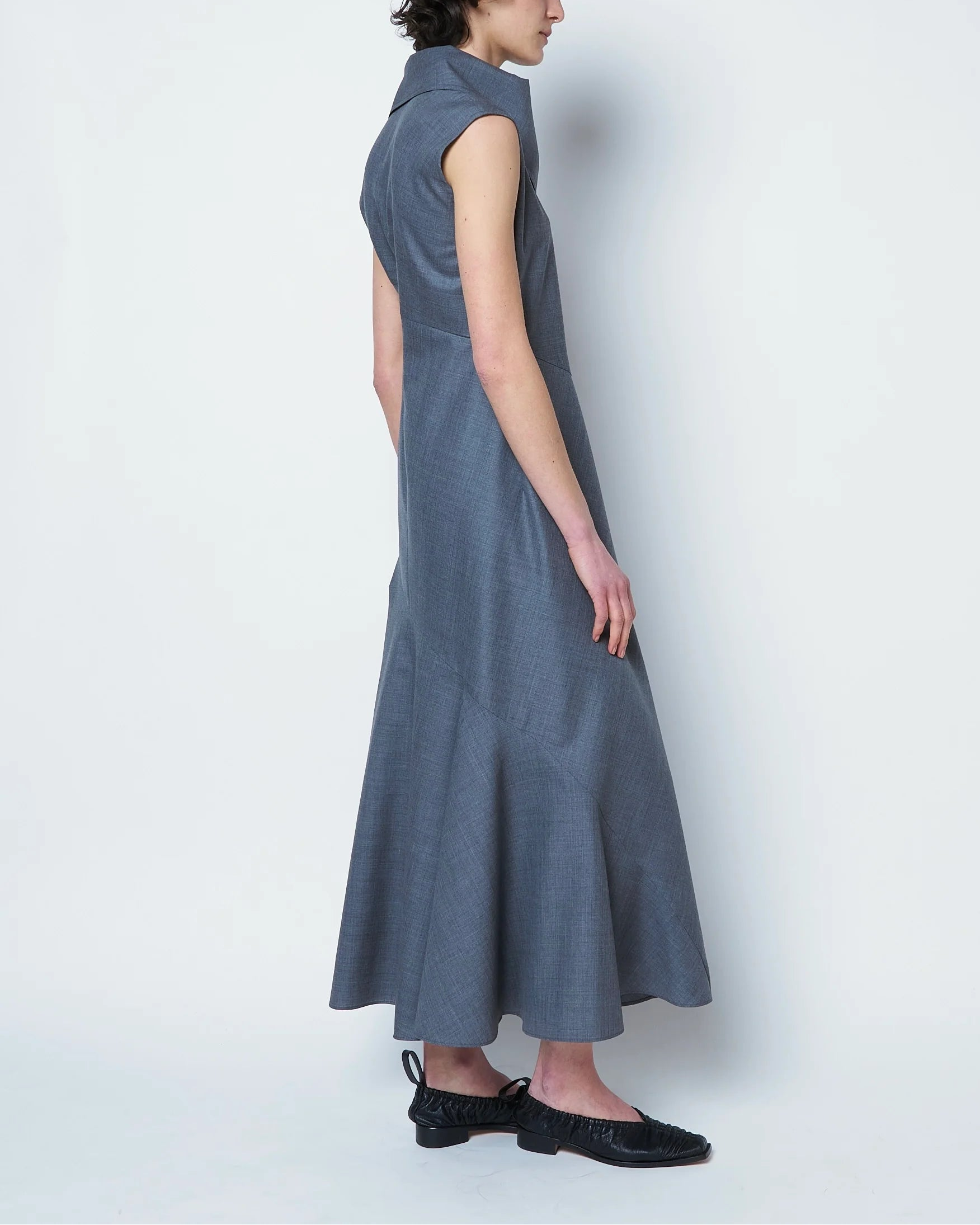 OTHILIA - SCARF DETAIL DRESS WITH BUTTONS