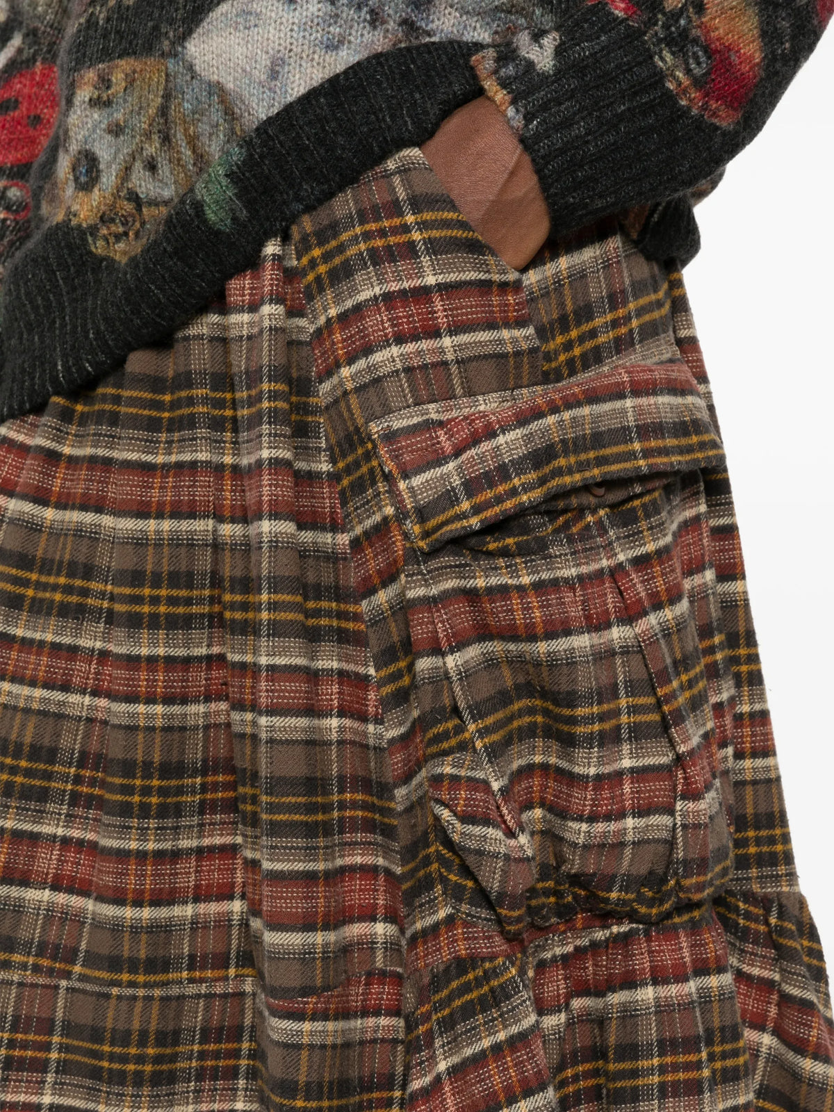Raw Hem Gatheredcargo Skirt