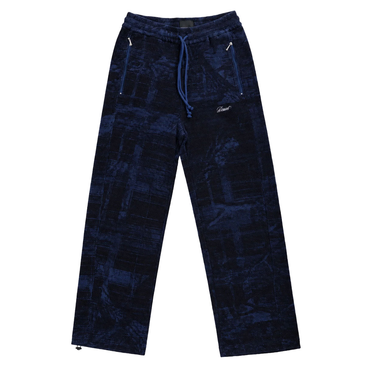 CONCEALED WASHED WAFFLE THERMAL PANTS