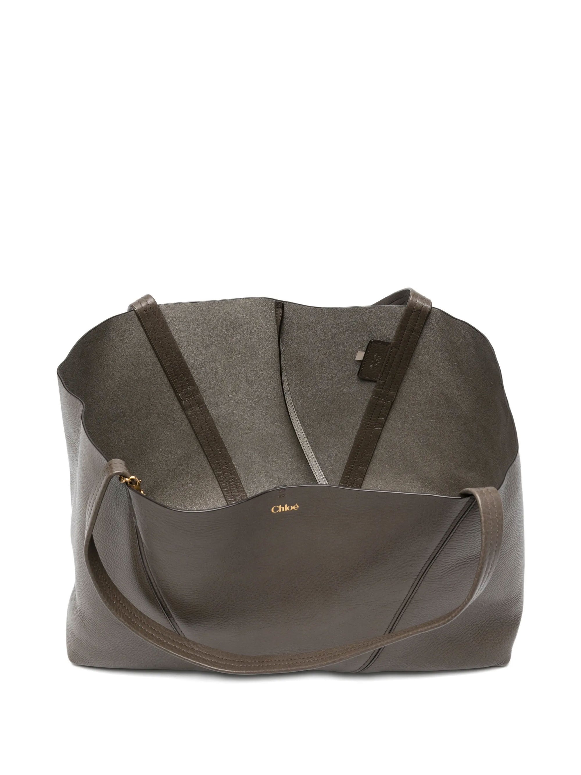 グレインレザー製Chloé Spinイーストウエストトートバッグ