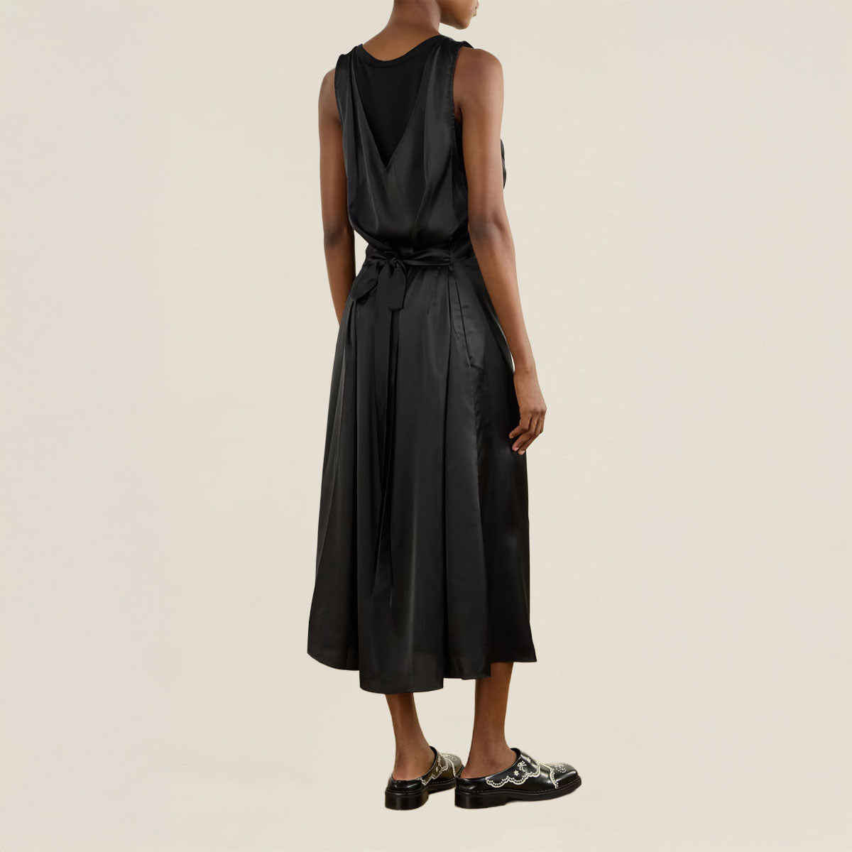 Patchwork Satin Negligee Dress