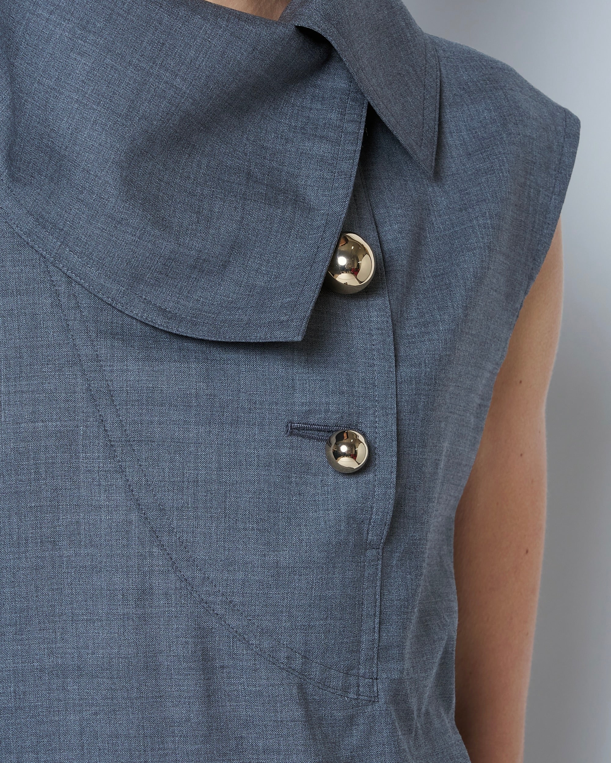 OTHILIA - SCARF DETAIL DRESS WITH BUTTONS