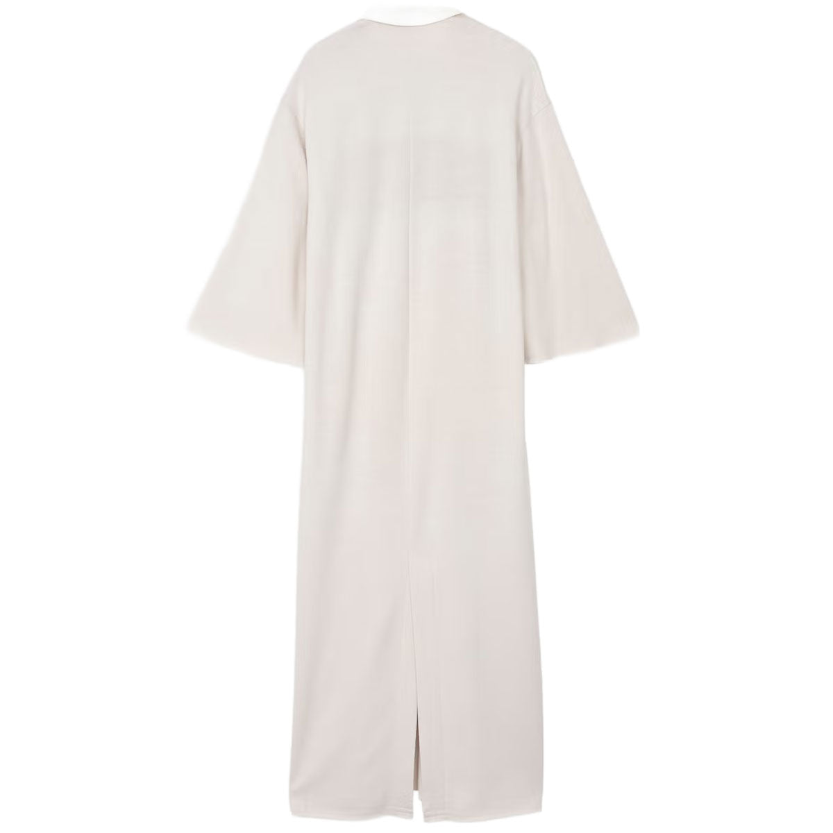 WOOL TERRY RUGBY DETAIL MAXI DRESS