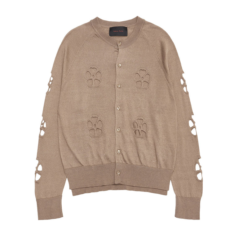 Simone Rocha（シモーネ・ロシャ）| Mercerised Daisy Cutout Cardigan コットンニットカーディガン ...
