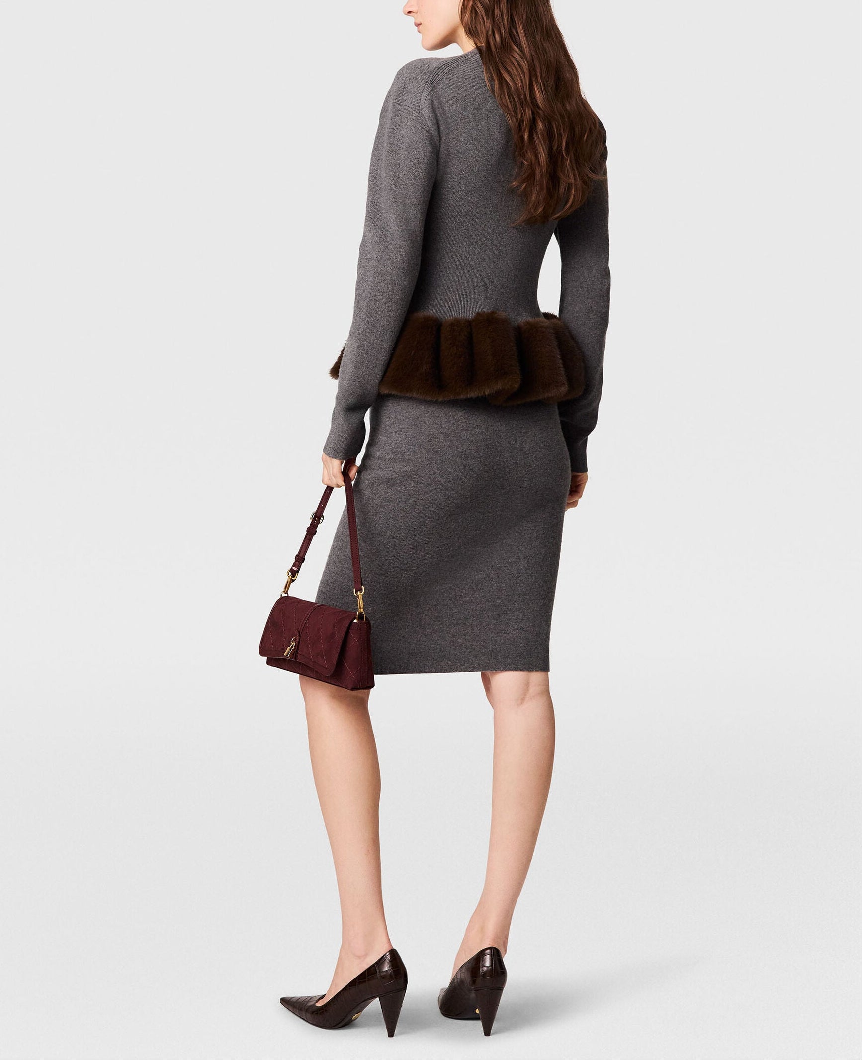 Fff Trim Wool Crew Neck Jumper