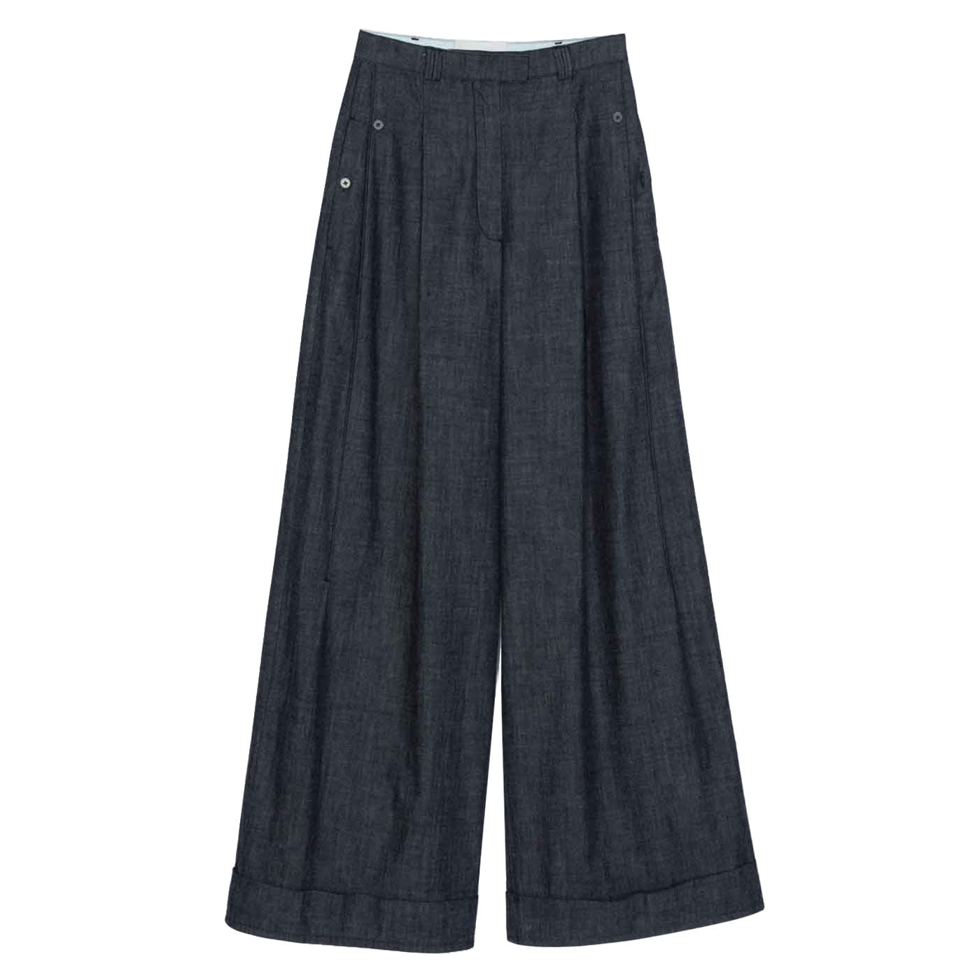 Double Pleat Wide Leg Pant