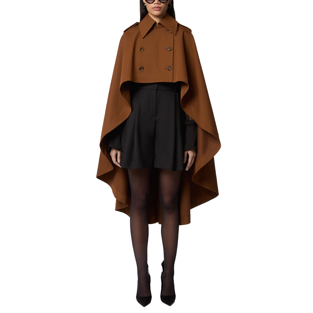 Water-Repellent Cotton Trench Cape
