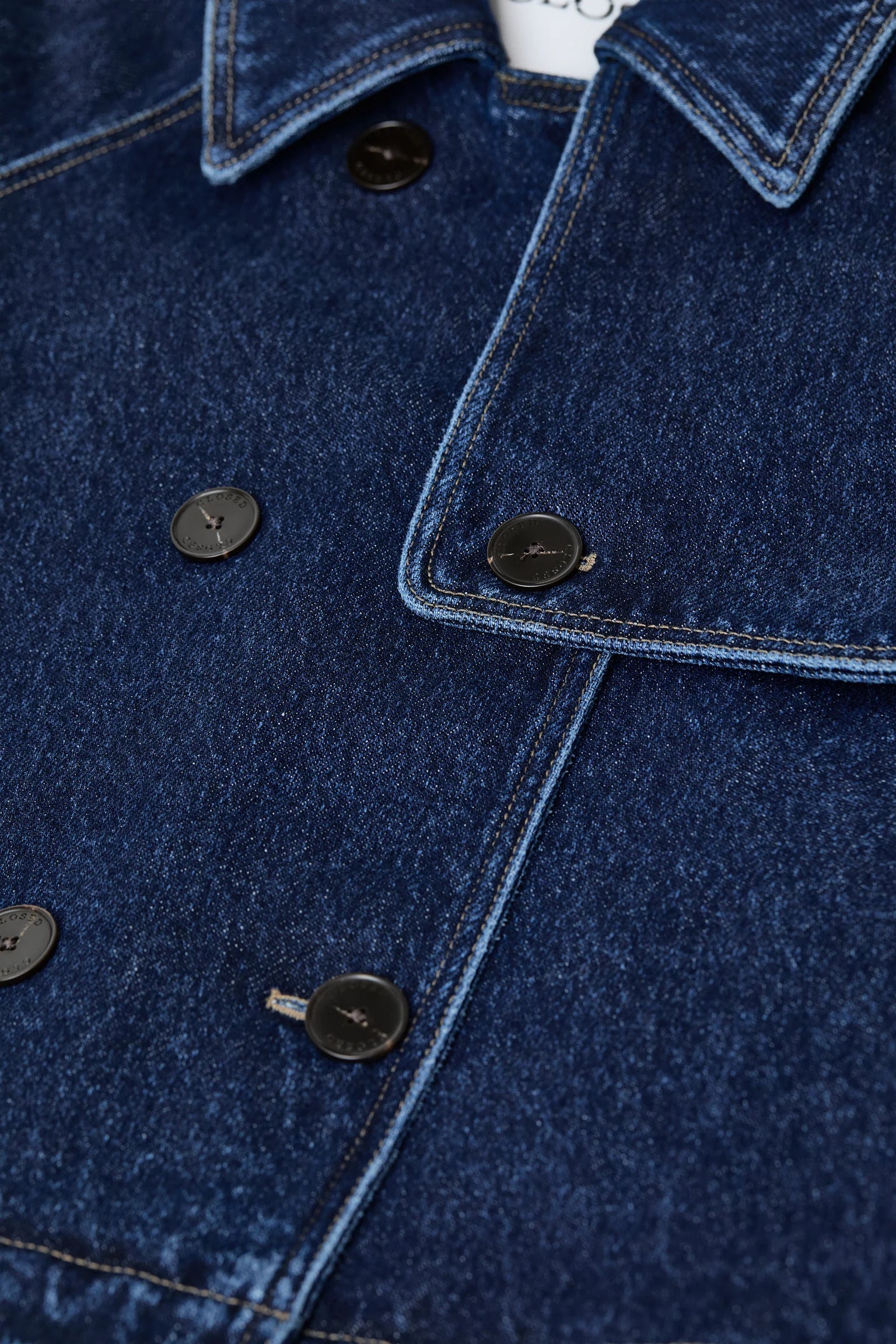 Cropped Trench aus Denim
