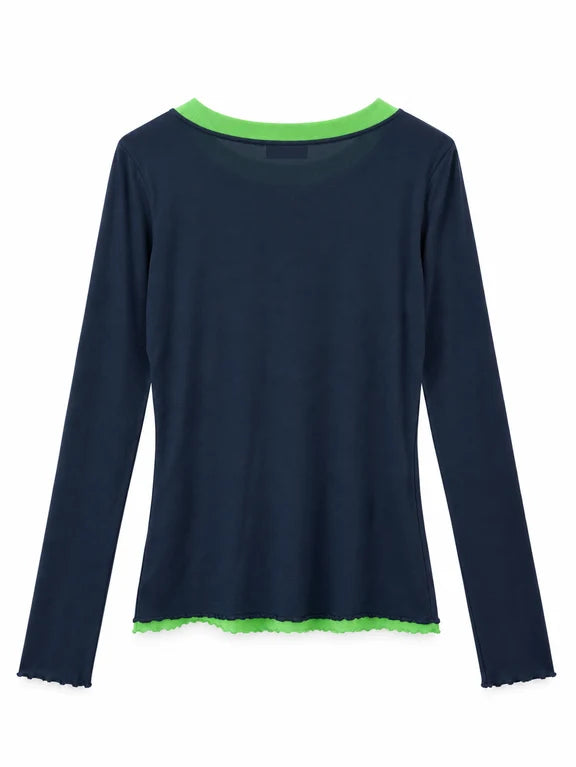 TIA top dark blue &amp; green