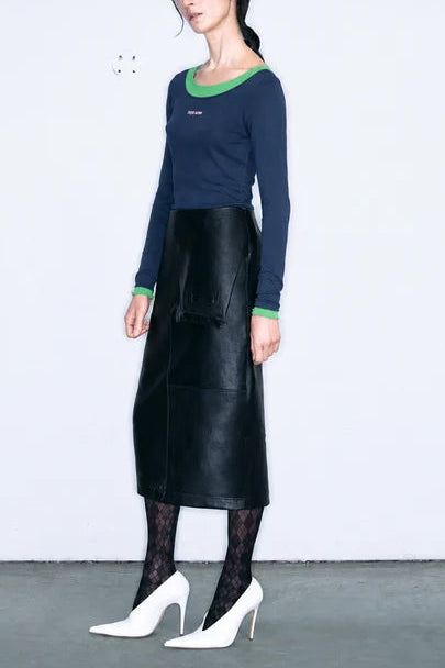 TIA top dark blue &amp; green