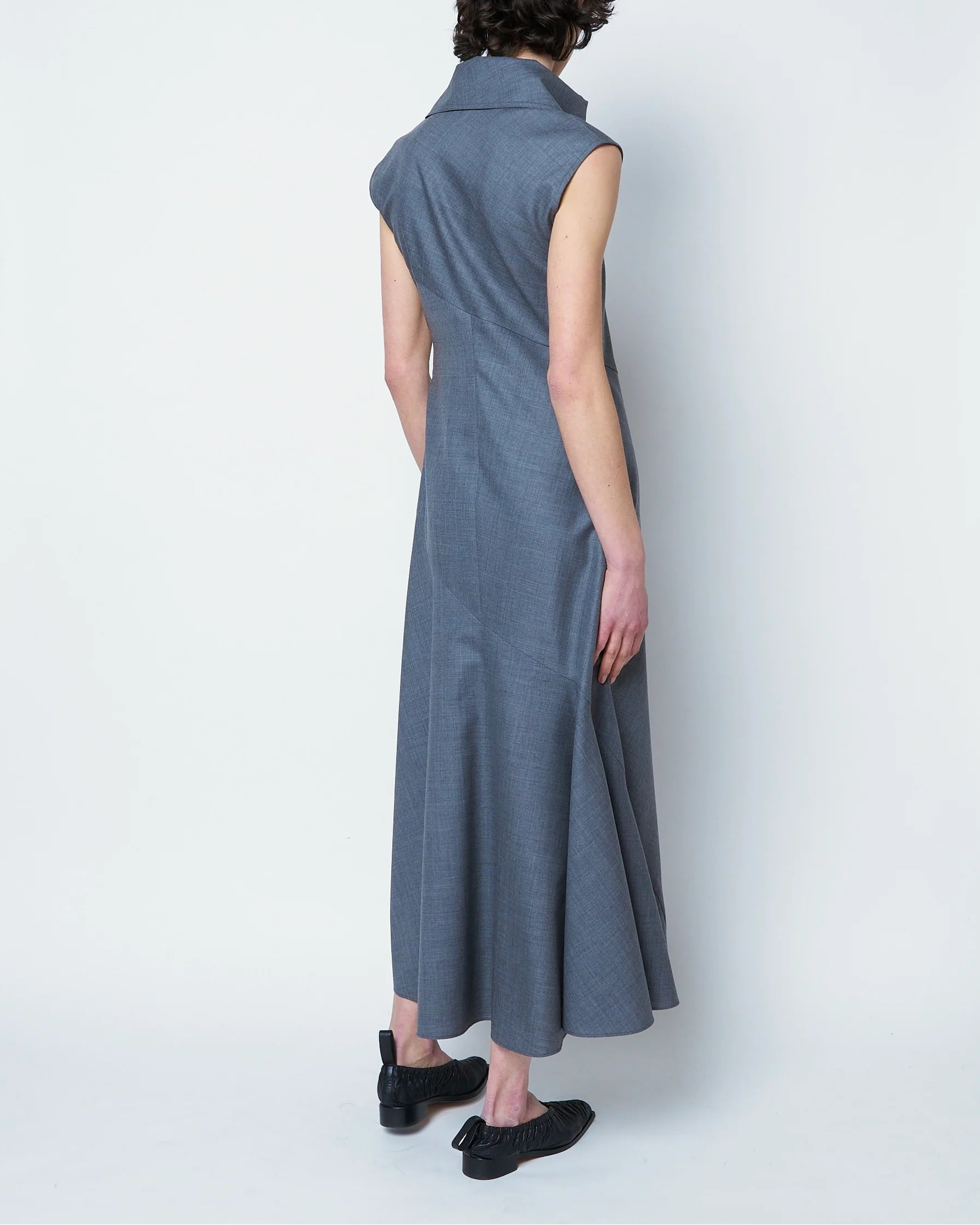 OTHILIA - SCARF DETAIL DRESS WITH BUTTONS