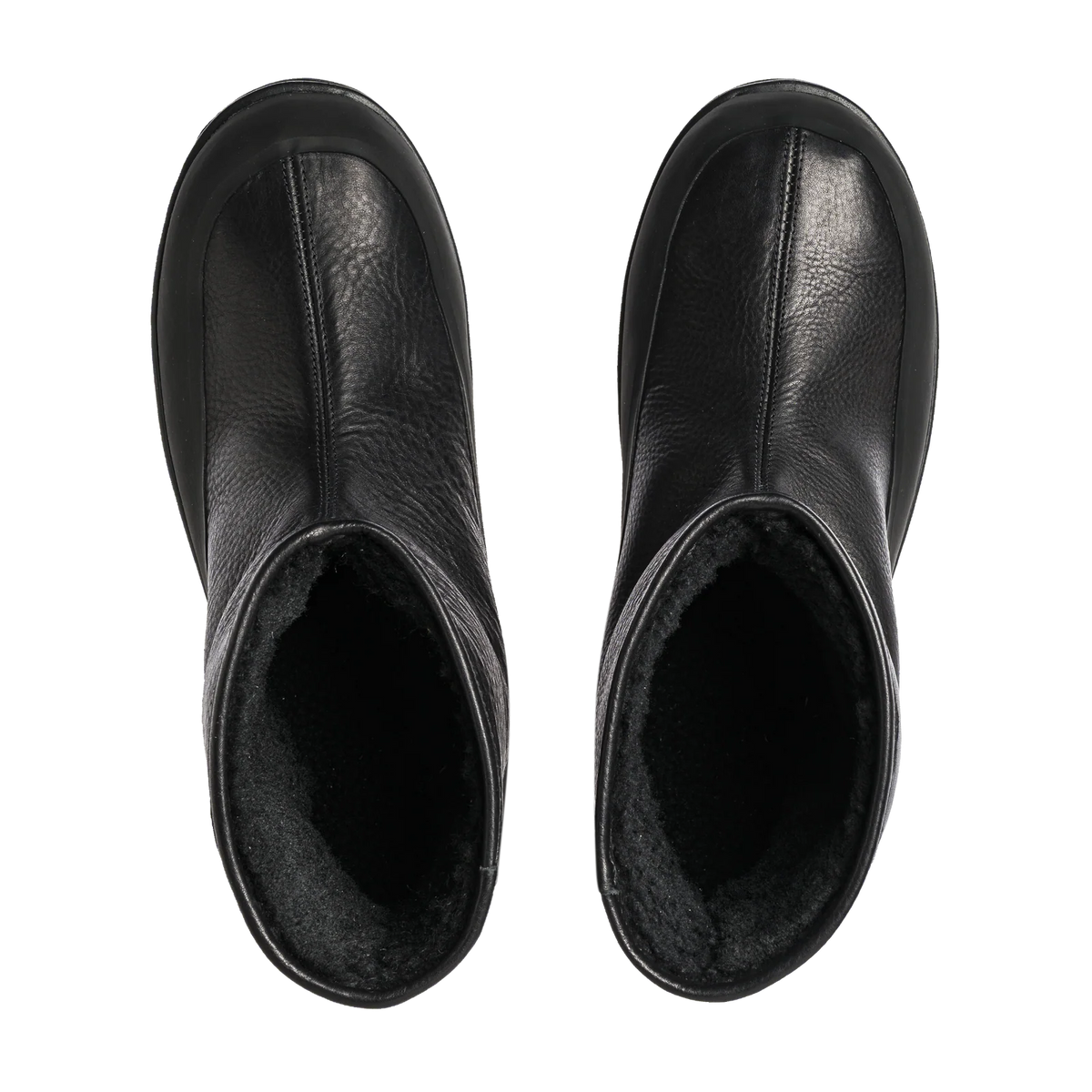 Badia Shearling Black Leather