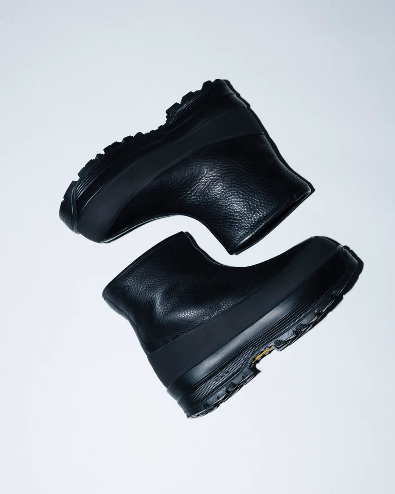 Badia Shearling Black Leather