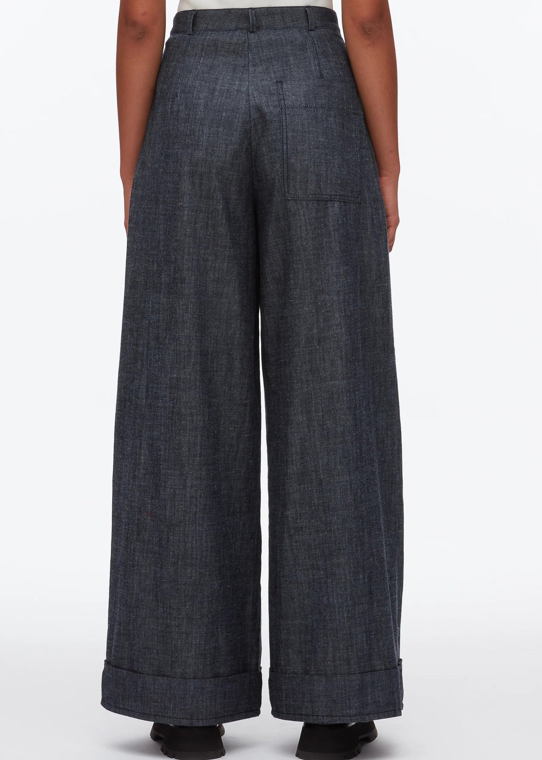Double Pleat Wide Leg Pant