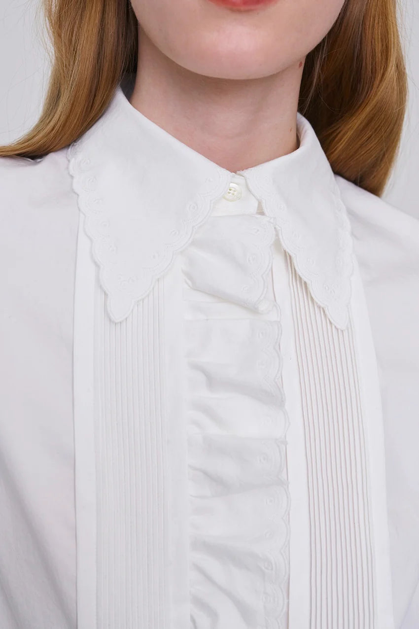 ORGANIC COTTON EMBROIDERED BLOUSE