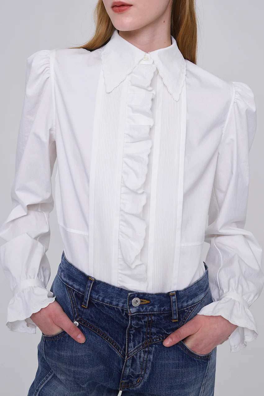 ORGANIC COTTON EMBROIDERED BLOUSE