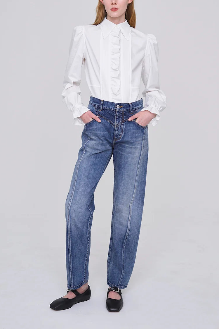 ORGANIC COTTON EMBROIDERED BLOUSE