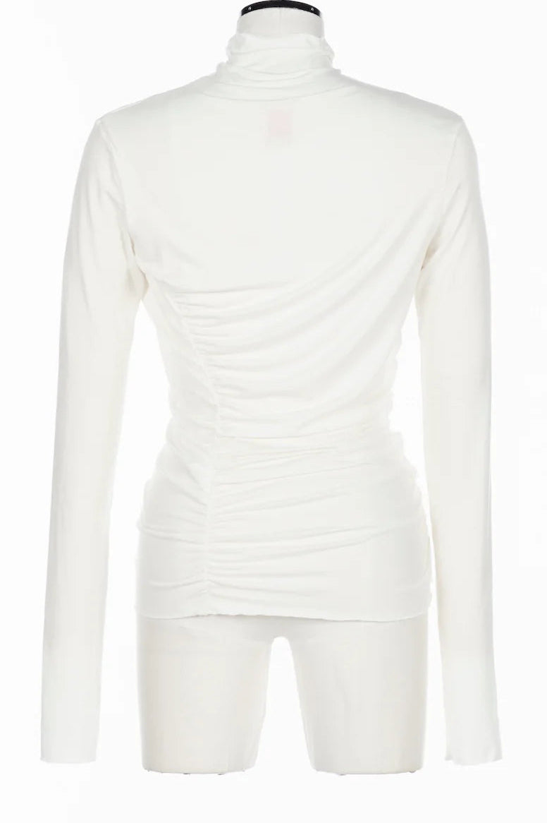 JERSEY ASYMMETRIC DRAPED TOP
