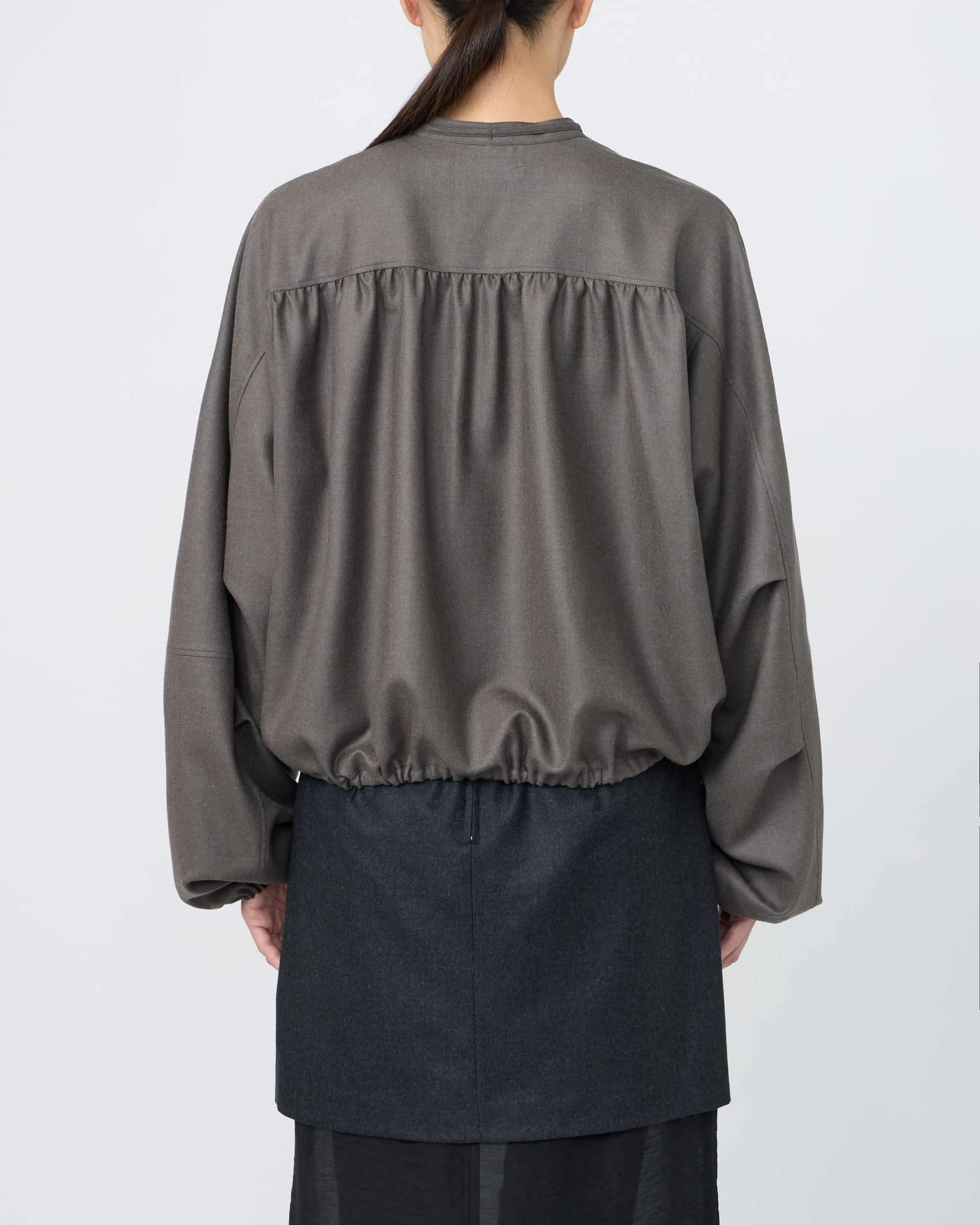 SLIT-NECK BLOUSE
