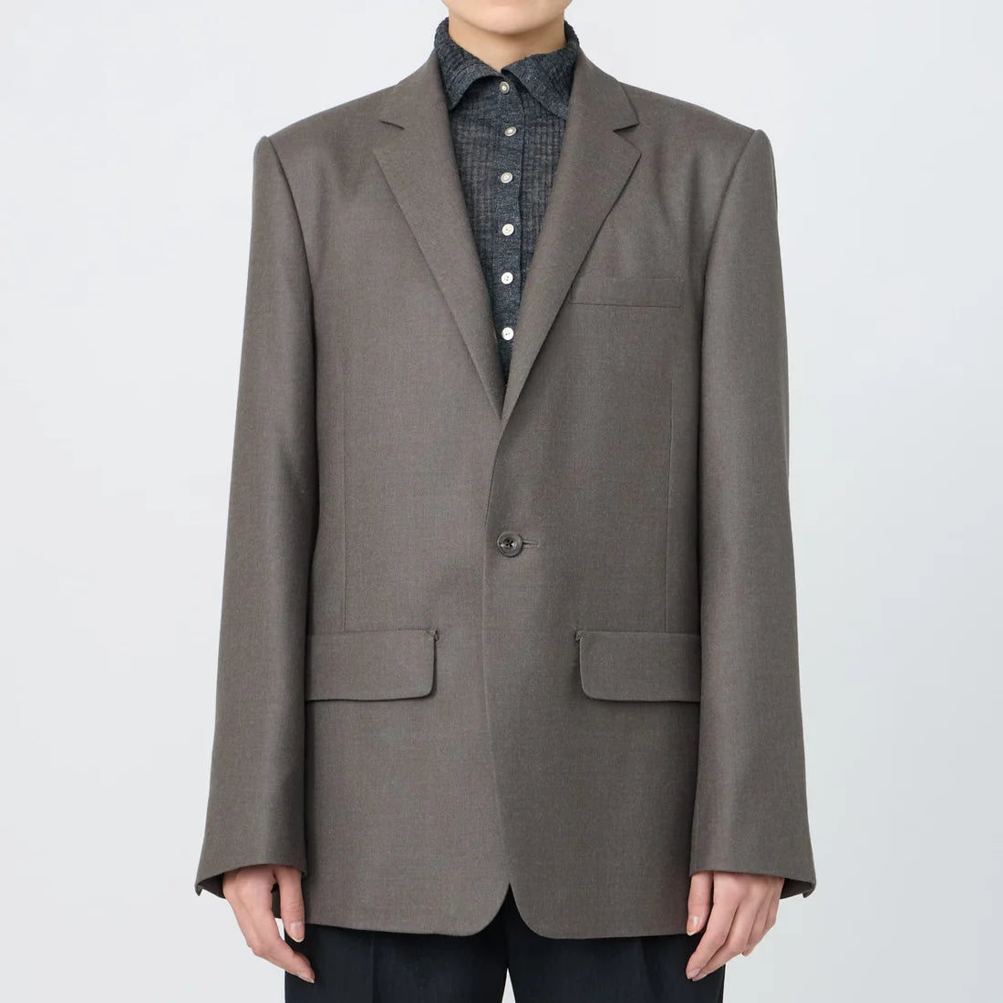 NOTCHED LAPEL SINGLE-BREASTED JACKET