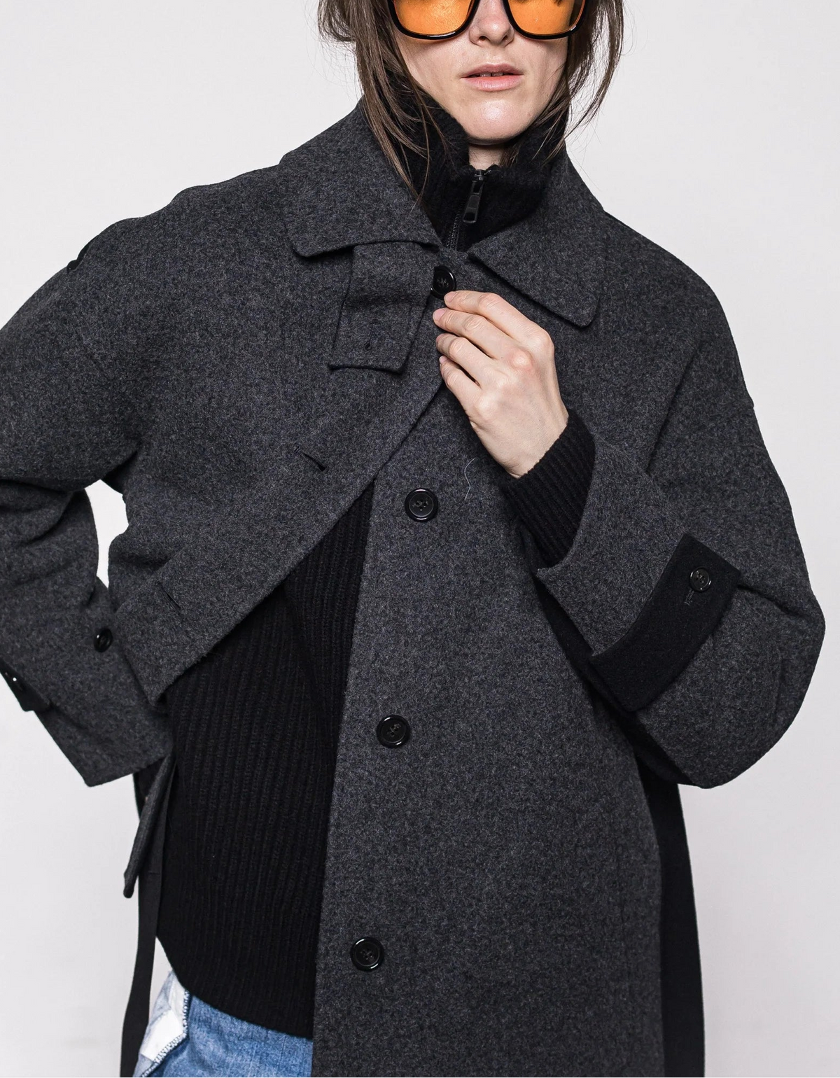 River Melton Balmacaan Coat