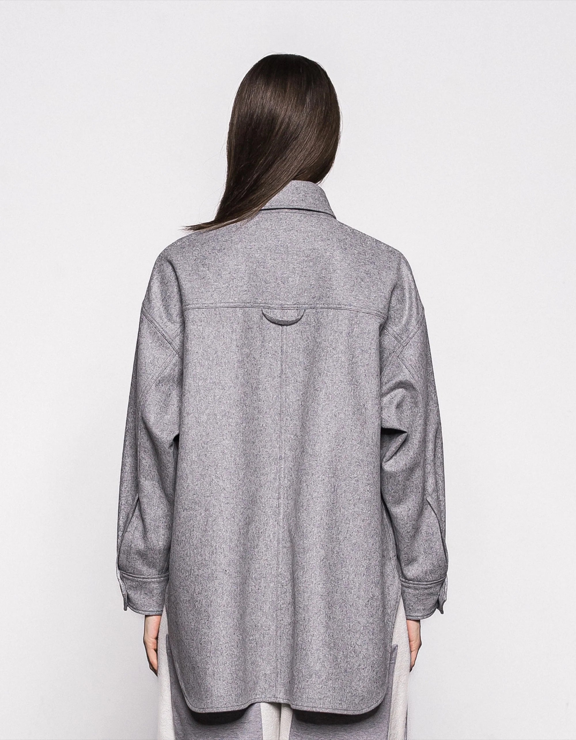 Compressed Melton Overshirt