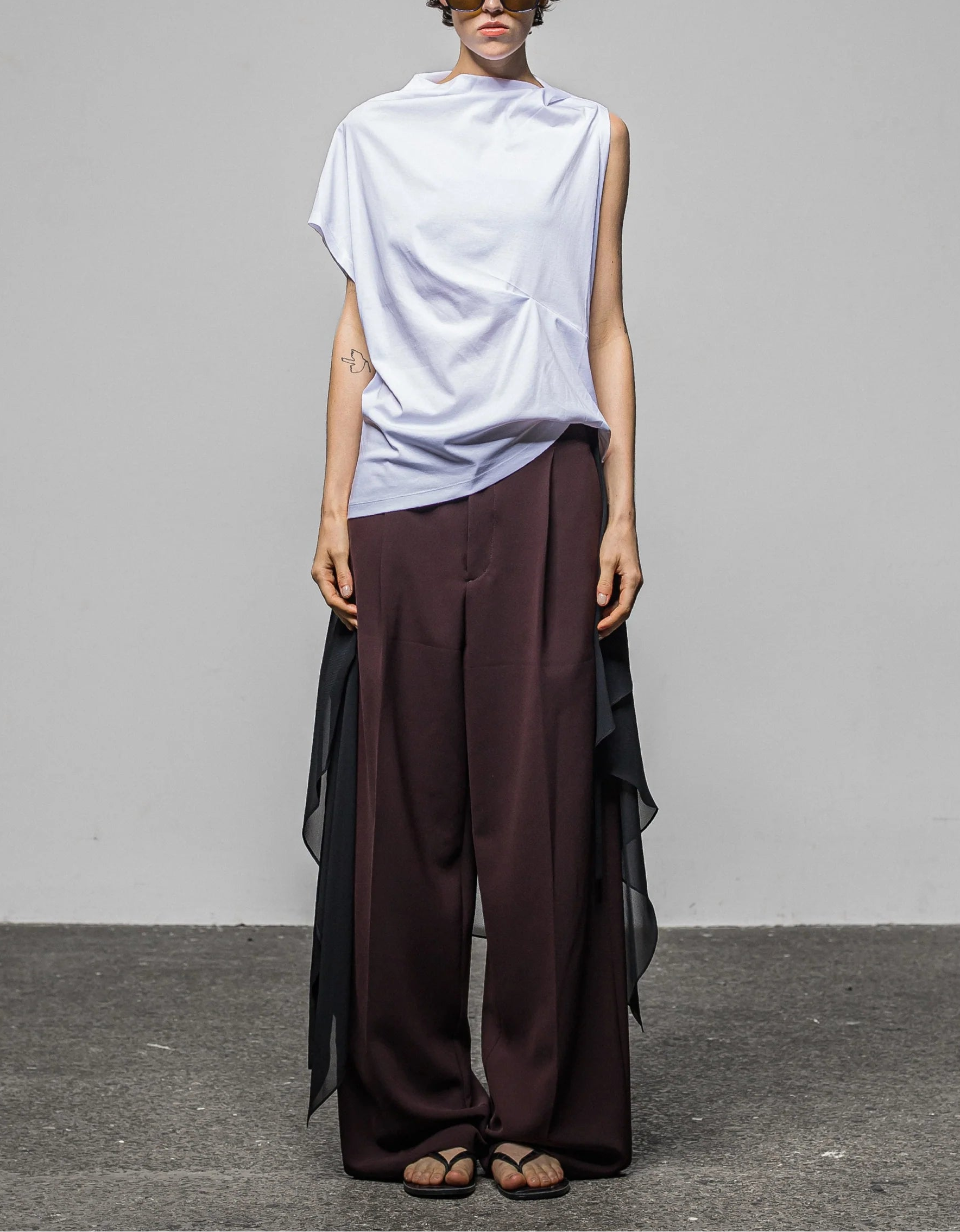 Twisted jersey top