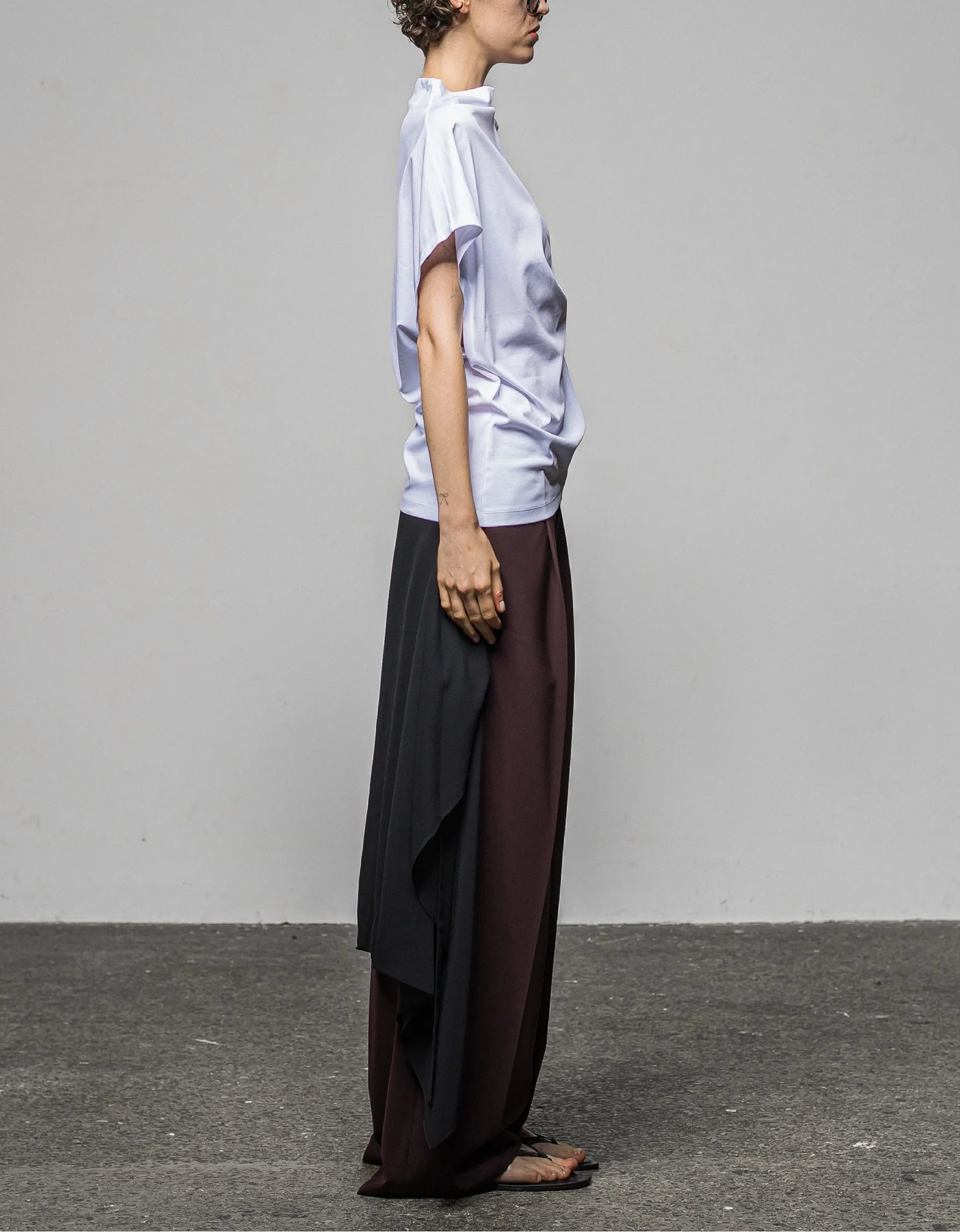 Twisted jersey top