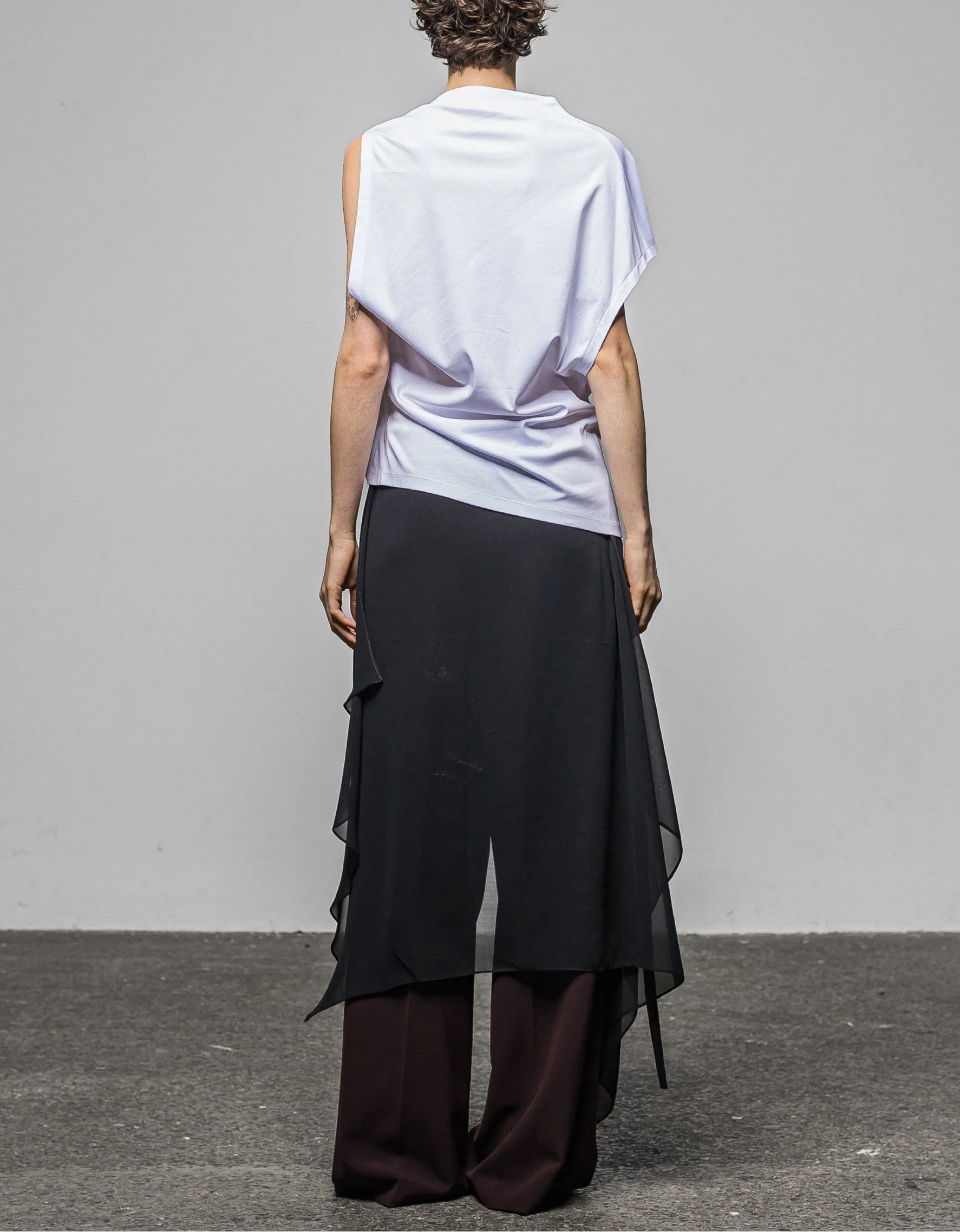 Twisted jersey top