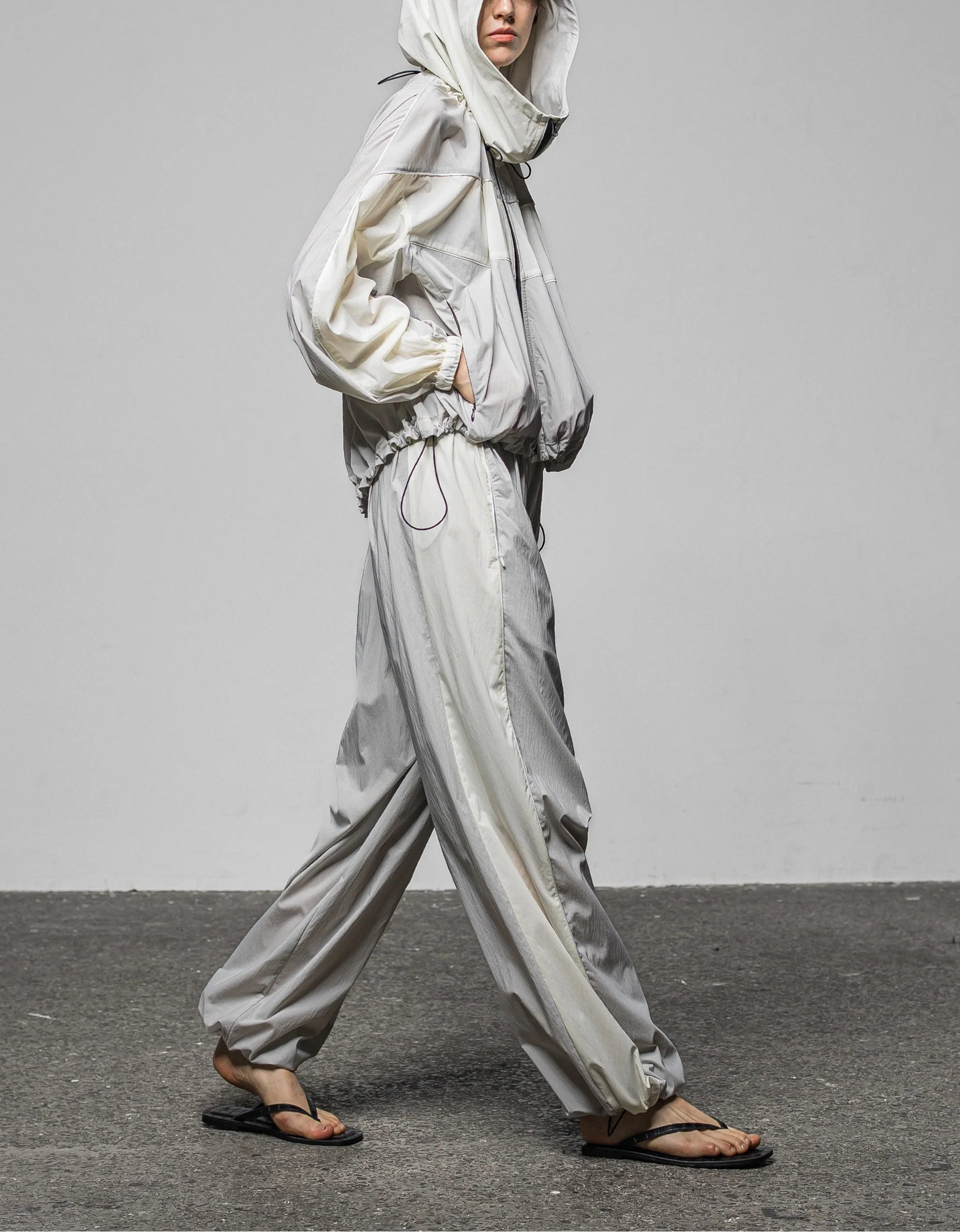 Side stripe parachute pants