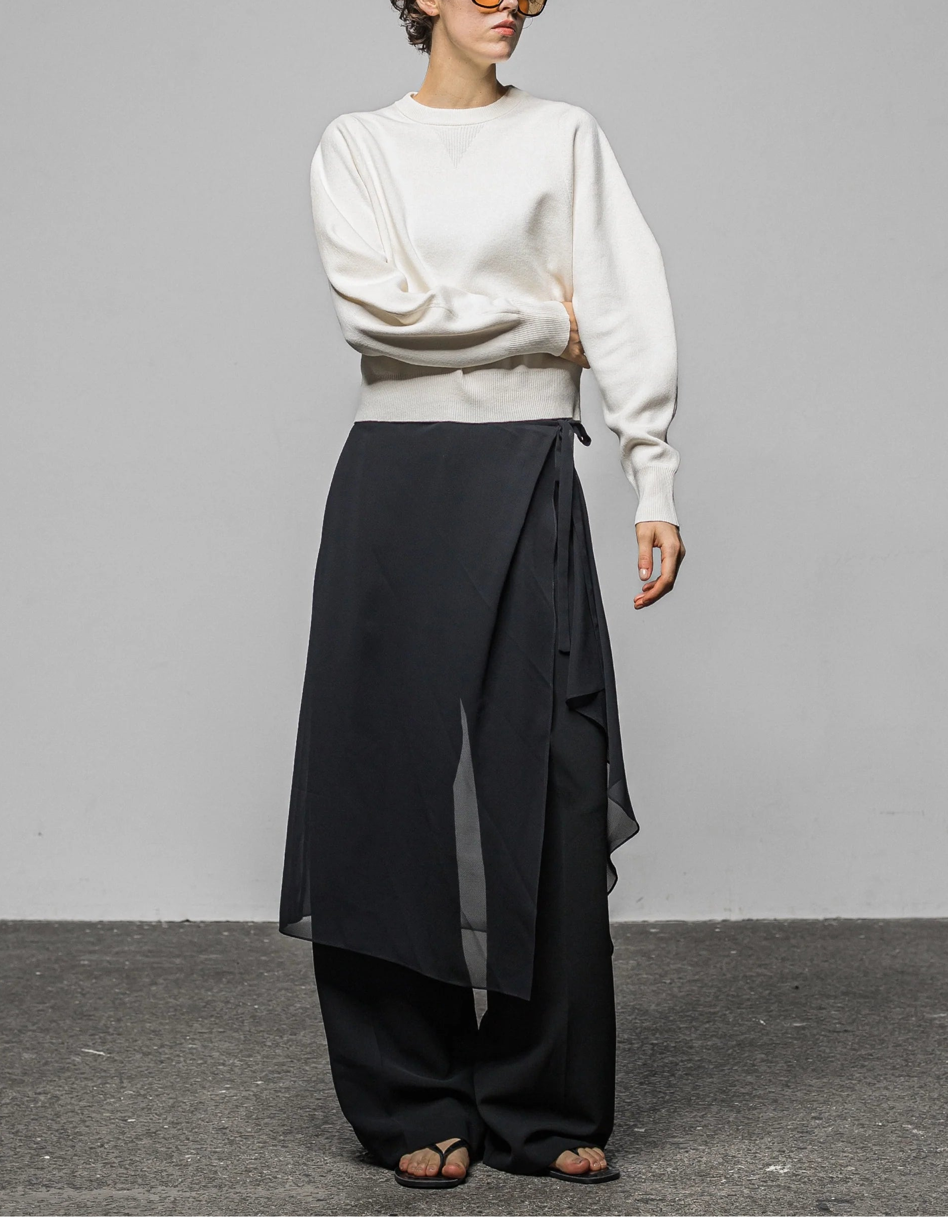 Sheer layered pants