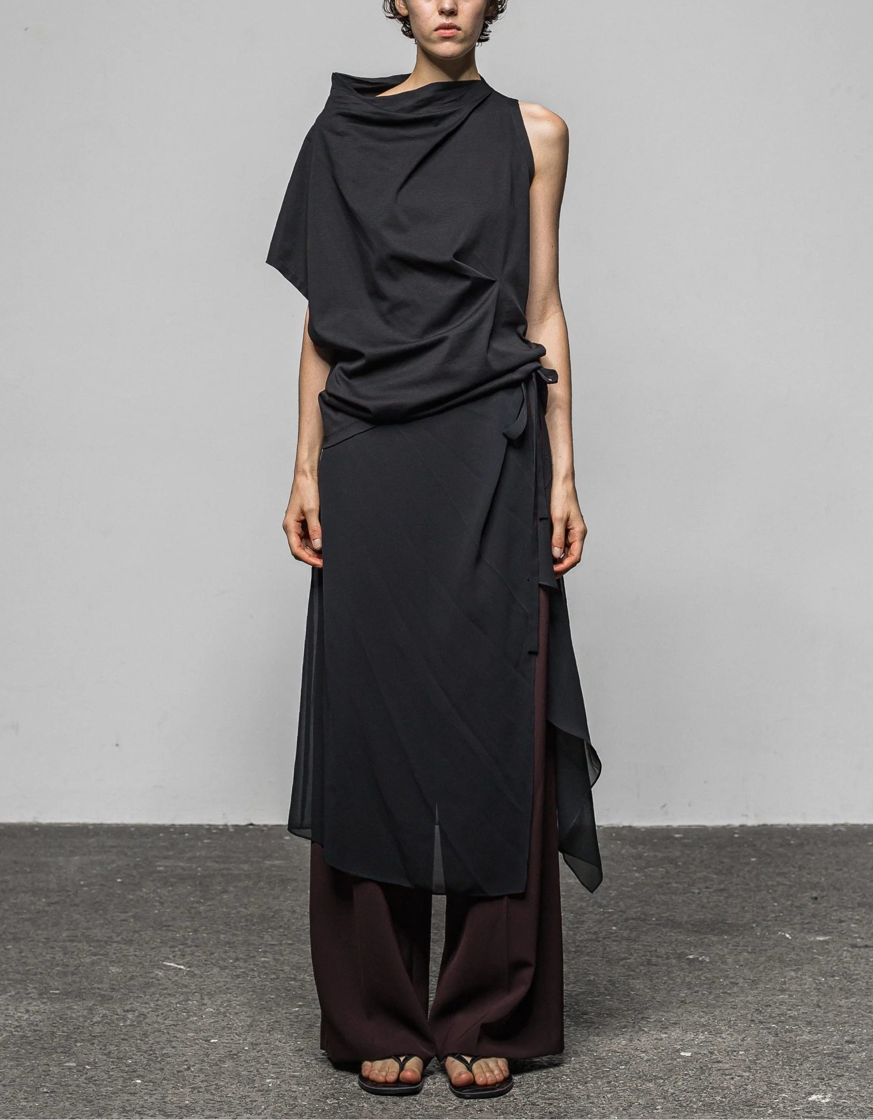 Sheer layered pants