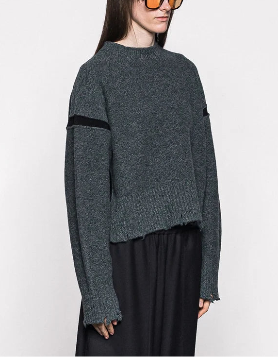 Yak-blend wool Destroy knit