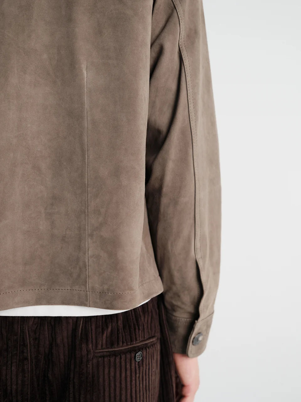 Juergen Military Lamb Suede Overshirt