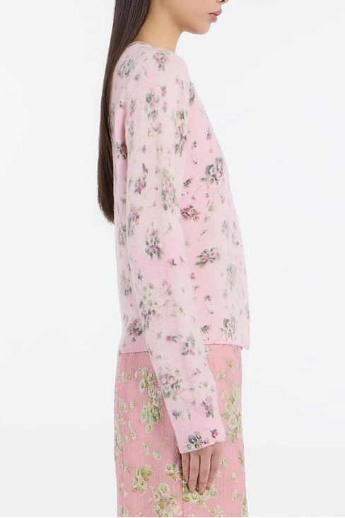 Floral Knit Cardigan