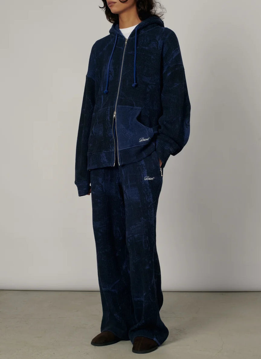 CONCEALED WASHED WAFFLE THERMAL PANTS