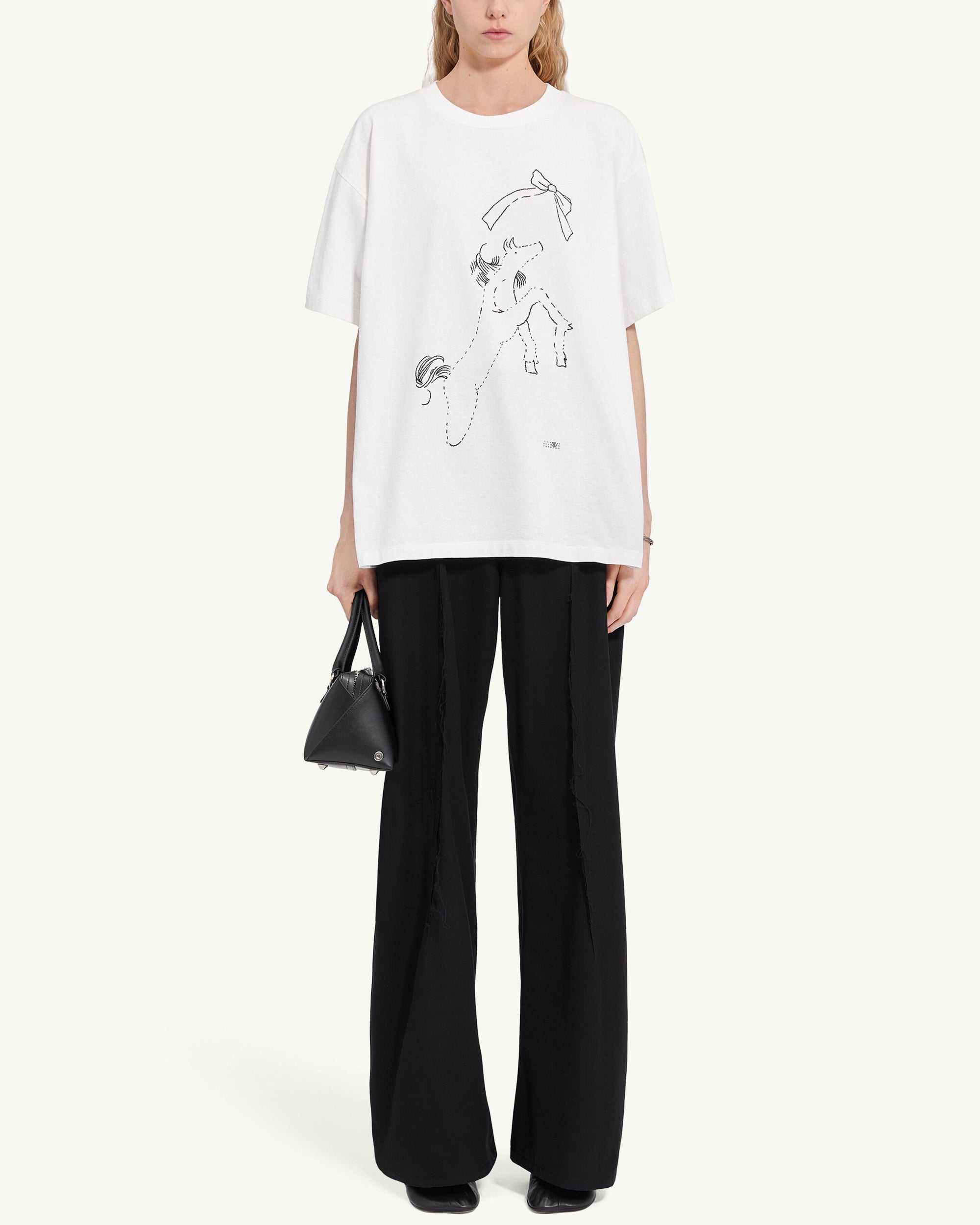 ホースプリント コットンTシャツ