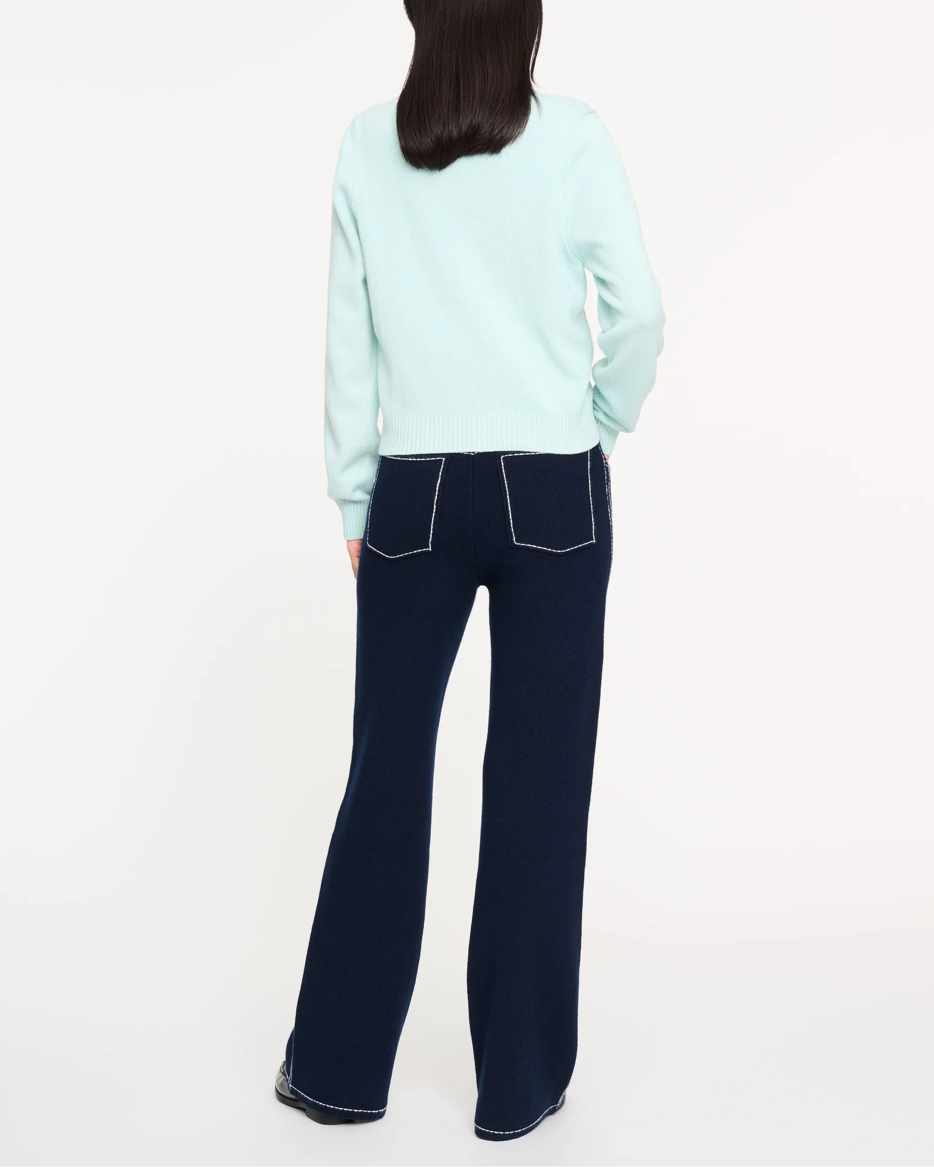 Thistle motif cashmere cardigan