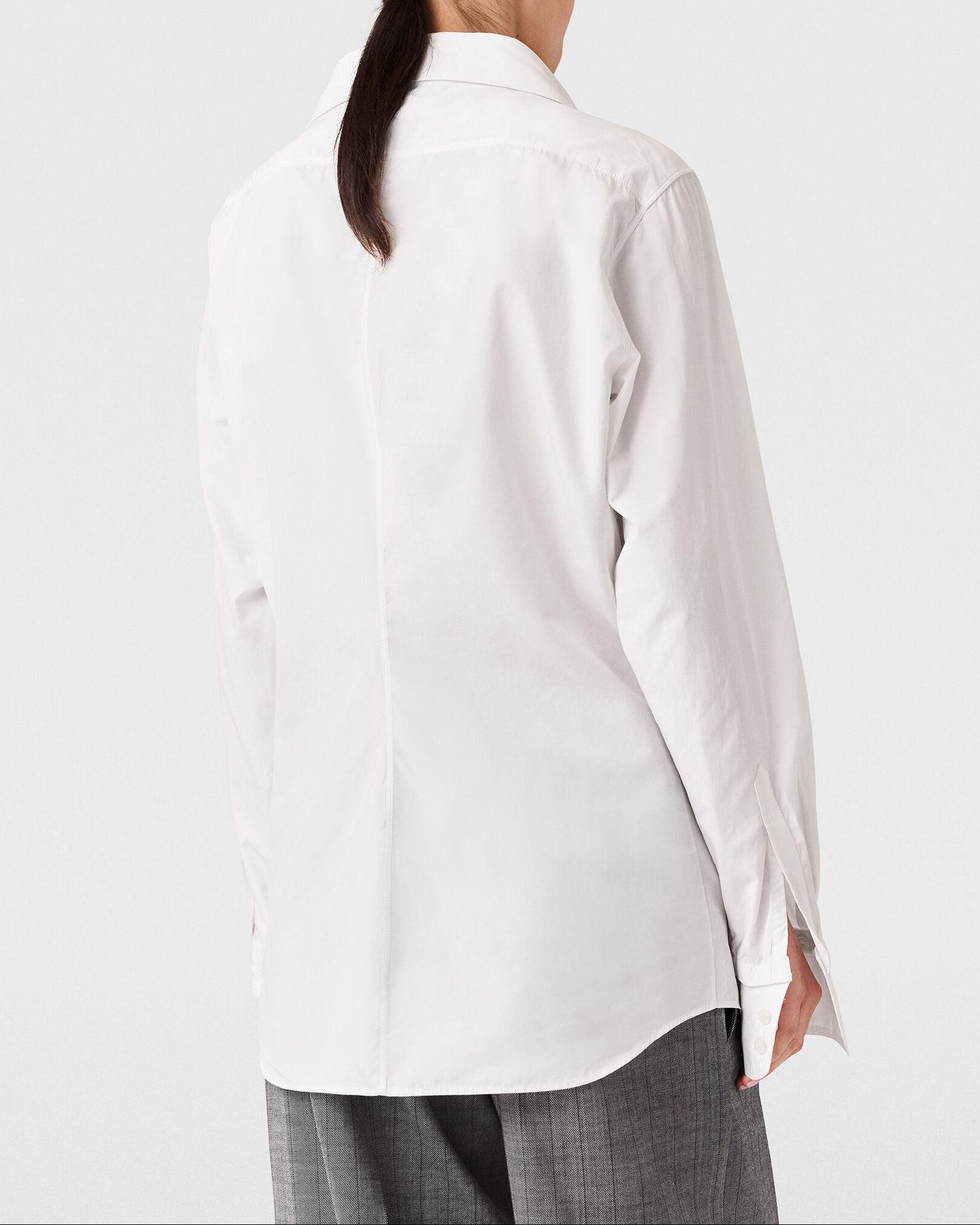 オープン Vネックカラー シャツ