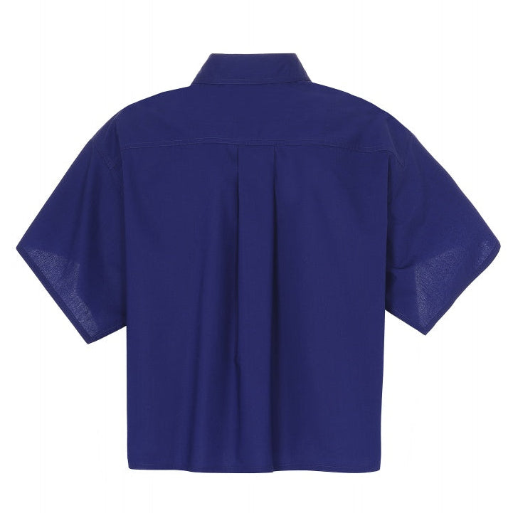 Cropped flared sleeve shirt