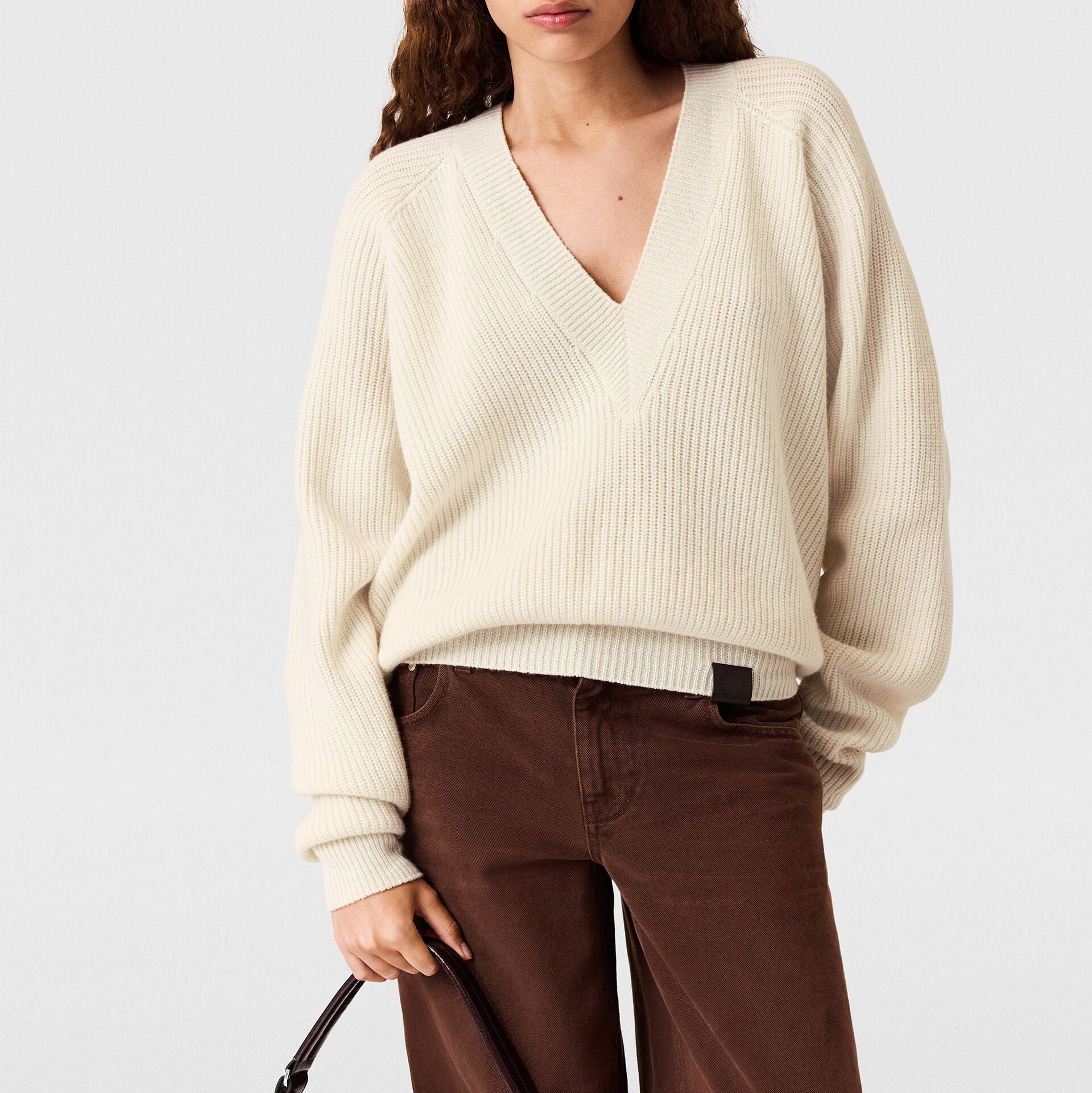 ロングスリーブ Vネック セーター