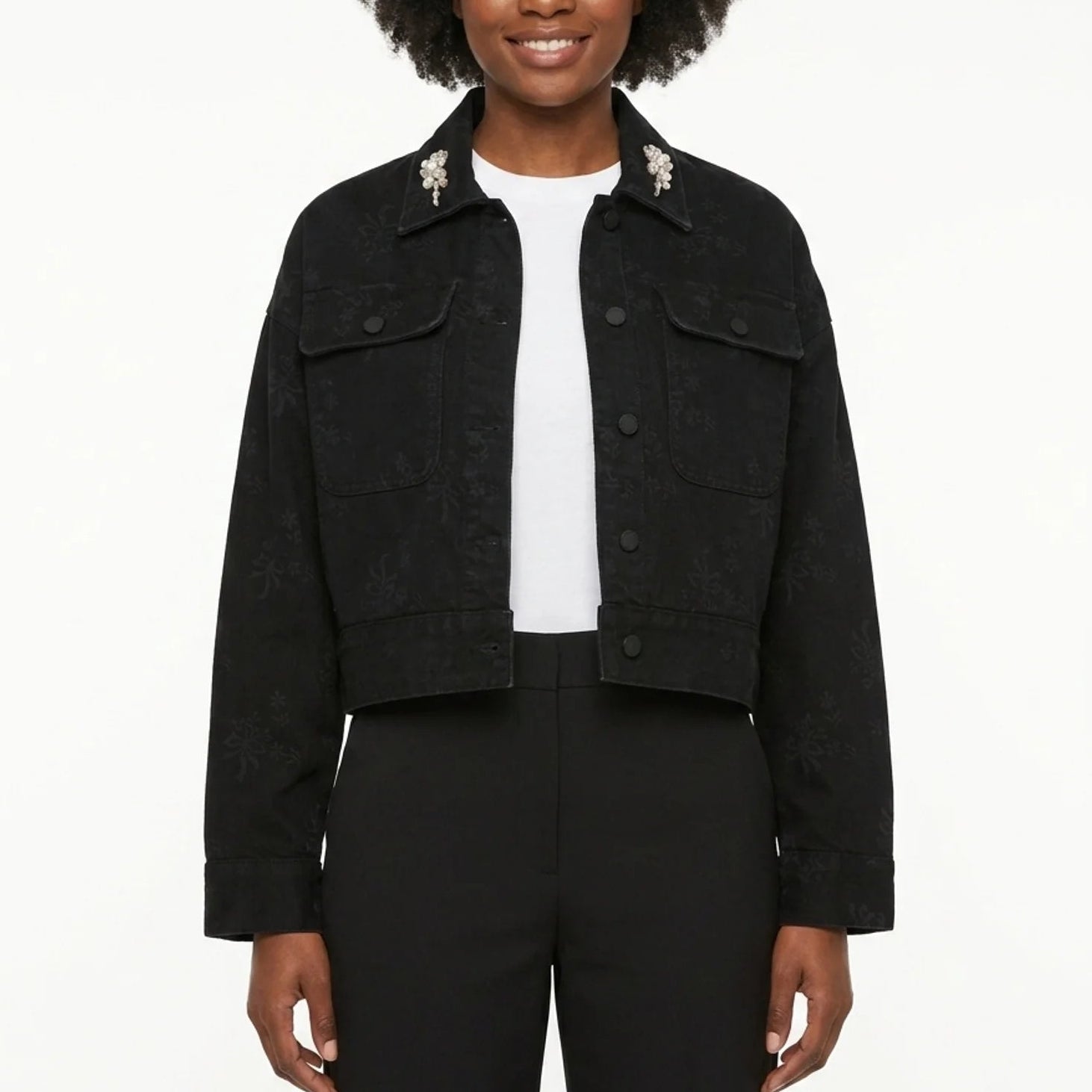 Cropped Utility Pocket Jacket
